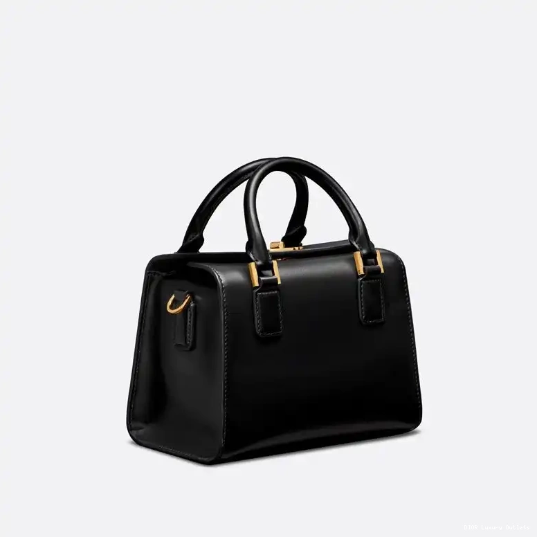 Cheap Black Dior Box Calfskin Small Bag Boston 0623 Luxury
